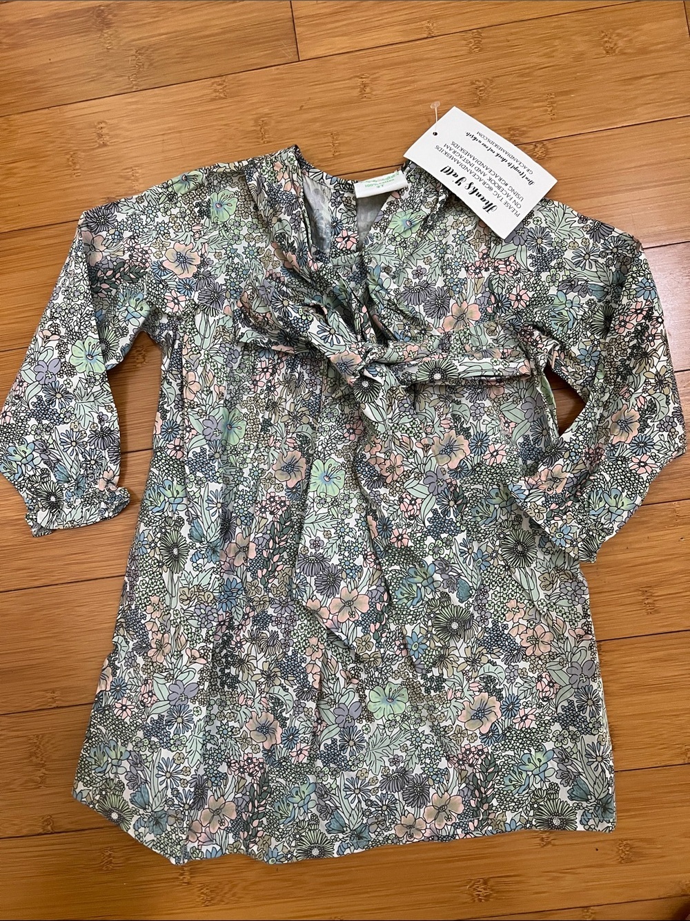 NWT Grace and James cotton ruffle sleeve dress size 3T